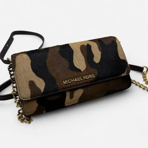 Michael Kors Camouflage Calfskin Crossbody Bag NWOT - Picture 1 of 8